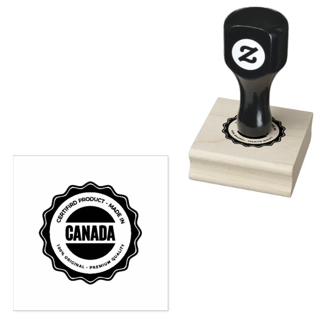 KANADA Text Premium Professionelles Werkzeug Kaffe Gummistempel (Stempel)