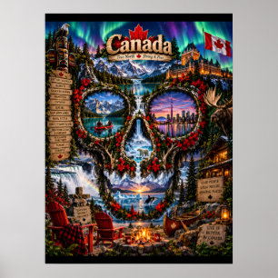 Kanada-Totenkopf-Kunstposter State of Mind Poster