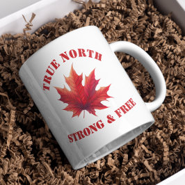 Kanada True North Strong & Free Maple Leaf Kaffeetasse