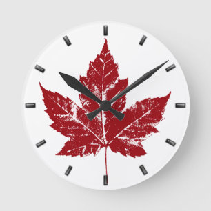 Kanada-Uhr Coole Kanada-Souvenir-Wanduhr Geschenk Runde Wanduhr