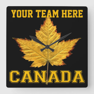Kanada Uhrensportteam Kanada Souveniruhr Quadratische Wanduhr