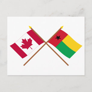 Kanada und Guinea-Bissau-Grenzflaggen Postkarte