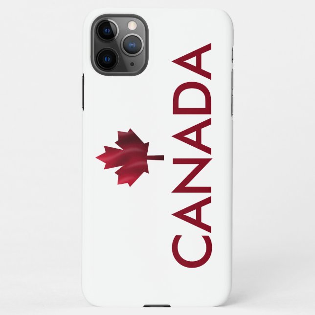 Kanada und Red Maple Leaf iPhone Hülle (Rückseite)