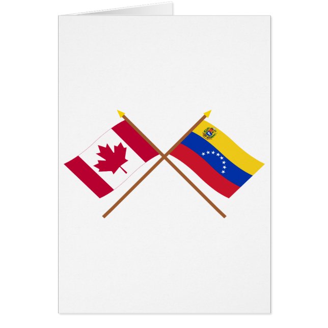 Kanada und Venezuela gekreuzte Flaggen (Vorne)