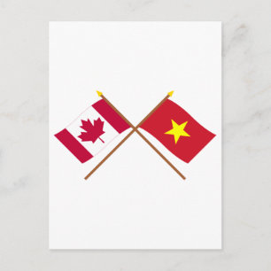 Kanada und Vietnam - Grenzflaggen Postkarte