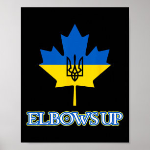 Kanada unterstützt die Ukraine mit erhobenem Ahorn Poster