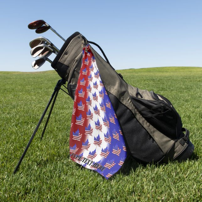 Kanada USA Golf Towel Canada US Flag GOlf Geschenk Golfhandtuch (Gras)
