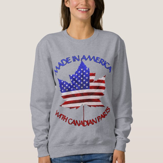 Kanada USA Shirt Personalisiert USA Kanada Sweatsh (Vorderseite)