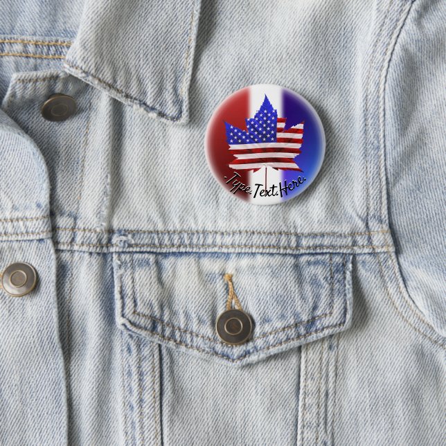 Kanada USA Souvenir Buttons - Personalisiert (Beispiel)