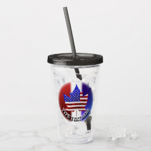 Kanada USA Tumbler US Custom Canada Souvenir Acryltrinkbecher