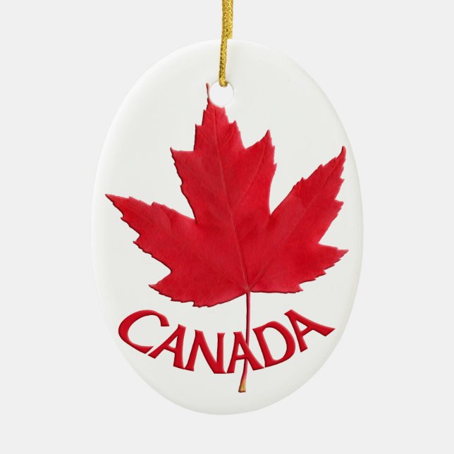 Kanada-Verzierungs-Andenken-personalisierte Keramikornament (Vorne)
