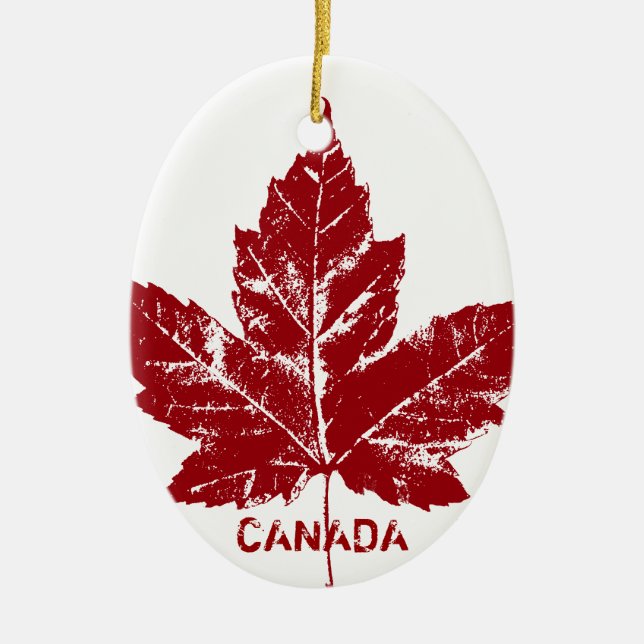 Kanada-Verzierungs-personalisiertes Keramikornament (Vorne)