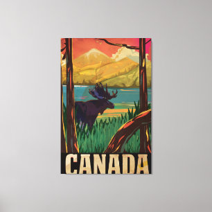 Kanada Vintage-Reiseposter Leinwanddruck