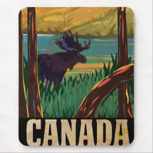 Kanada Vintage Travel Poster Mousepad