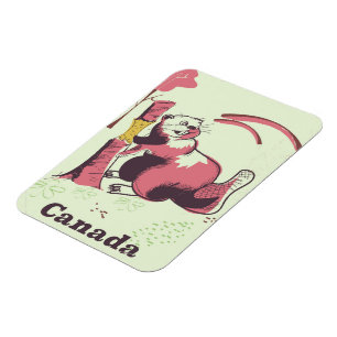 Kanada Vintages Biber-Reiseplakat Magnet
