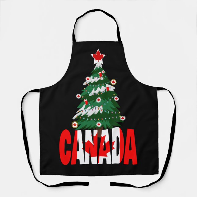 Kanada Weihnachten Kanadischer Xmas Baum  Schürze (Vorderseite)