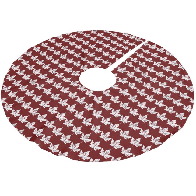 Kanada-Weihnachtsbaum-Rock-cooles Polyester Weihnachtsbaumdecke (Schrägansicht)