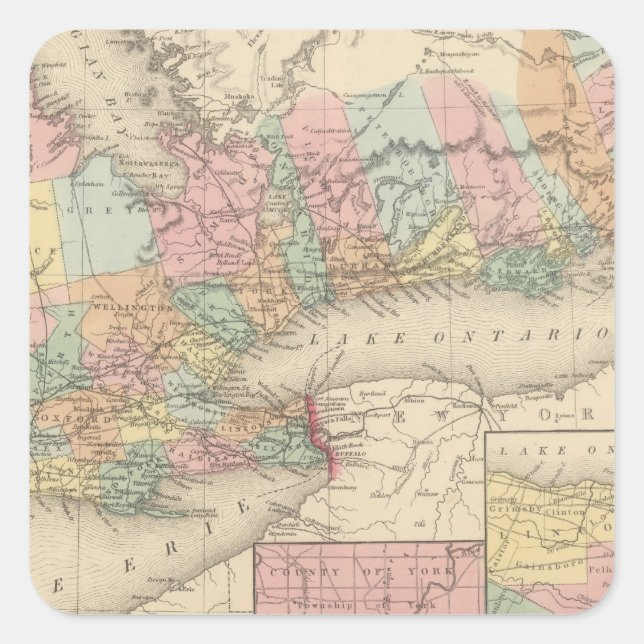 Kanada West Upper Quadratischer Aufkleber (Vorderseite)