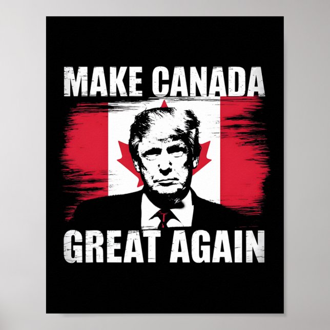 Kanada wieder groß machen Trump Kanadische Flagge Poster (Vorne)