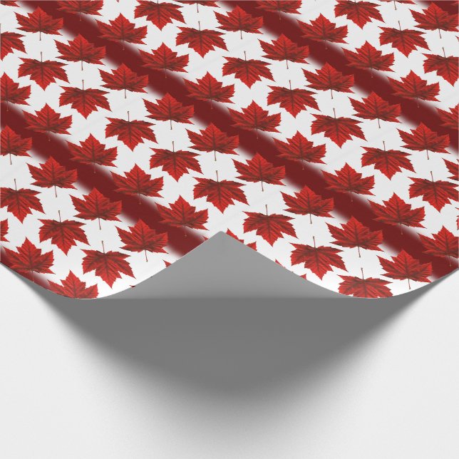 Kanada Wrapping Paper Canada Flag Souvenir Paper Geschenkpapier (Ecke)