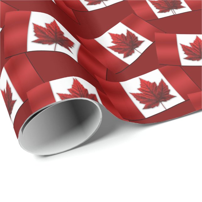 Kanada Wrapping Paper Canada Flag Souvenir Paper Geschenkpapier (Rolleneckpunkt)
