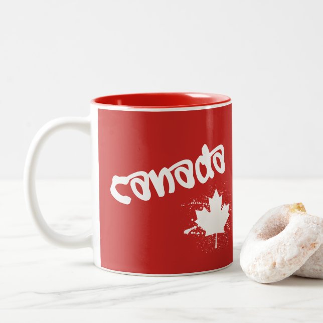 Kanada Zweifarbige Tasse (Mit Donut)