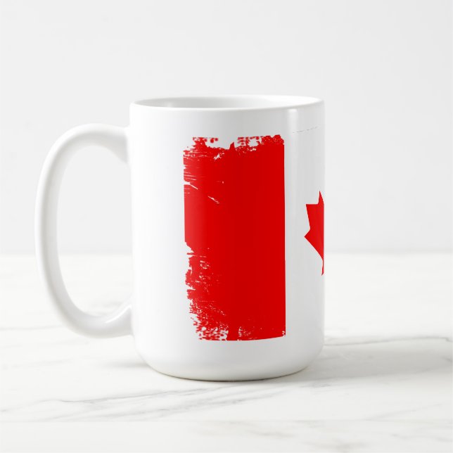 Kanadaflagge abgenutzt  kaffeetasse (Links)