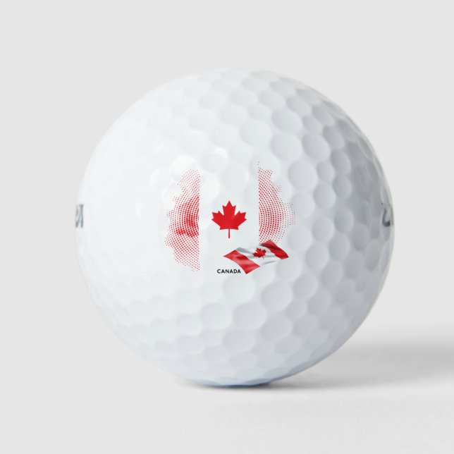 Kanadaflagge Golfball (Vorderseite)