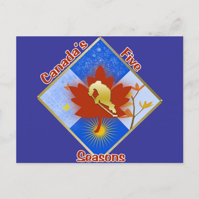 Kanadas 5 Seasons Postkarte (Vorderseite)