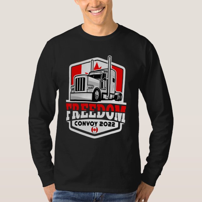 Kanadas "Convoy de la Flag Freedom" 2022 T-Shirt (Vorderseite)