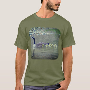 Kanadas Gänse Mama und Babies Natur  T-Shirt