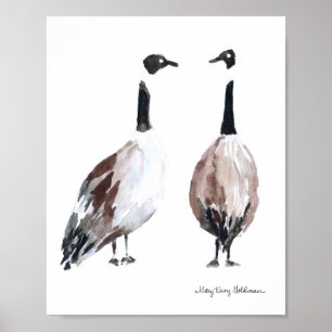 Kanadas Goose Hand Gezeichnet Wildlife Bird Poster