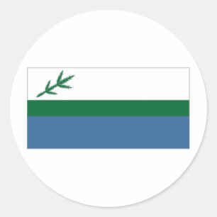 Kanadas Labrador-Flagge Runder Aufkleber