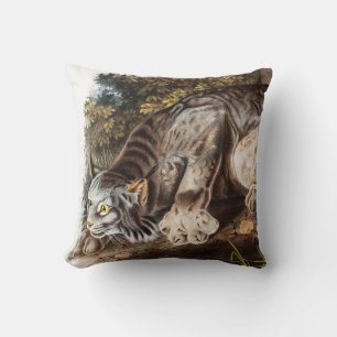 Kanadas Lynx (Lynx Canadensis) Illustration Kissen