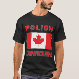 Kanadas polnische kanadische Flagge T-Shirt