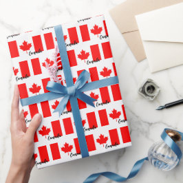 Kanadas Wrapping Paper, kanadischer Flaggenpatriot Geschenkpapier