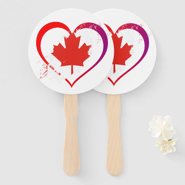Kanadatag Hand Fans Fächer (Vorne und Hinten)