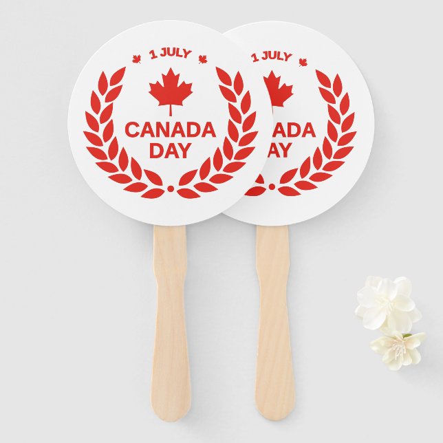 Kanadatag-Wreath-Hand-Fans Fächer (Vorne und Hinten)