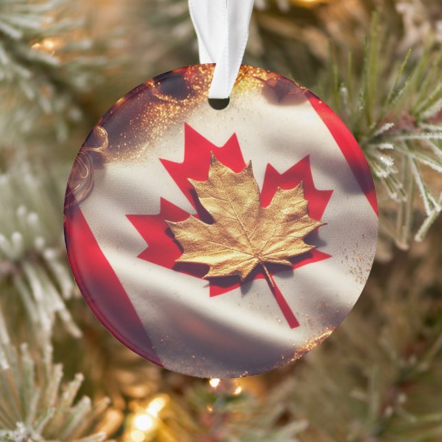 KANADIAN FLAG INSPIRIERT CHRISTMAS ORNANATION ORNAMENT (Baum)