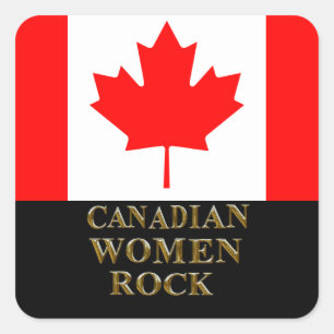 KANADIAN FRAUEN ROCK QUADRATISCHER AUFKLEBER