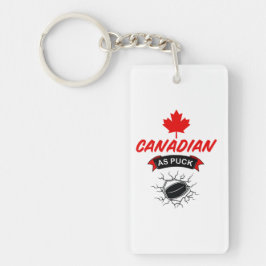 Kanadier als Puck Schlüsselanhänger