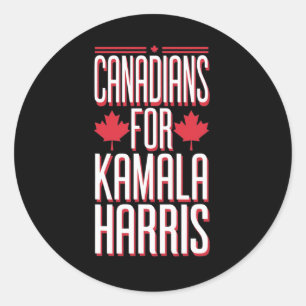 Kanadier für Kamala Harris Pro Amerika Wahl G Runder Aufkleber