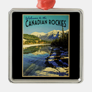 Kanadier Rockies Silbernes Ornament