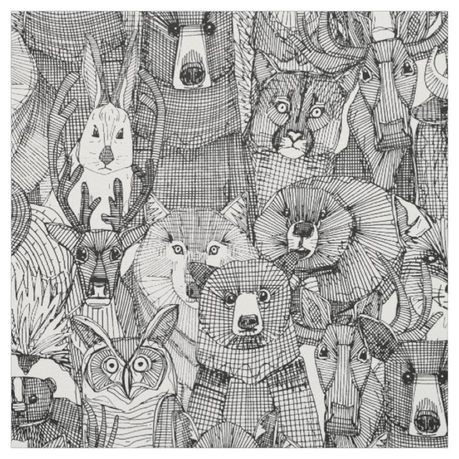 Kanadier Schwarz-weiß Stoff (Muster)