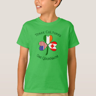 Kanadisch Irisch Amerikanisches Kleeblatt Personal T-Shirt