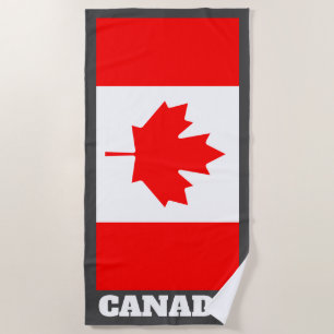 Kanadische Ahornblattflagge Strandtuch