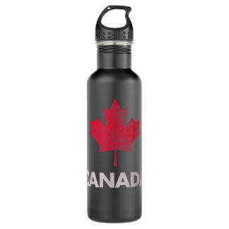 Kanadische Ahornleaf-Flagge für Vintage Retro Edelstahlflasche