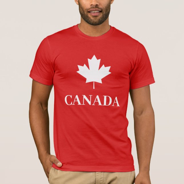 Kanadische Ahornleaf-Flagge T-Shirt (Vorderseite)