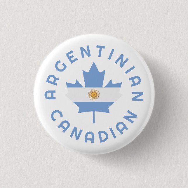 Kanadische argentinische Wurzeln Button (Vorderseite)