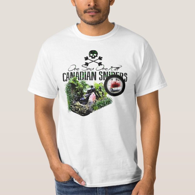 Kanadische Armee-Scharfschütze - man schoss eine T-Shirt (Vorderseite)